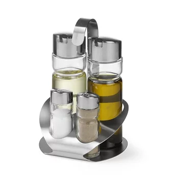  Kryddställ 4 delar – olja, vinäger, peppar, salt