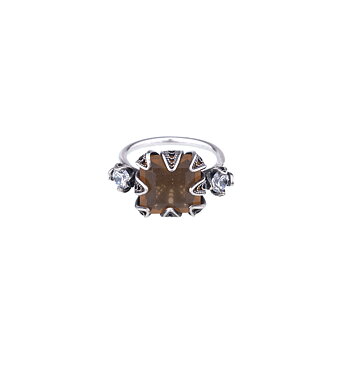 THIN BAND SQUARE AQUALEMURIA & 2 TINY CZ CUPS