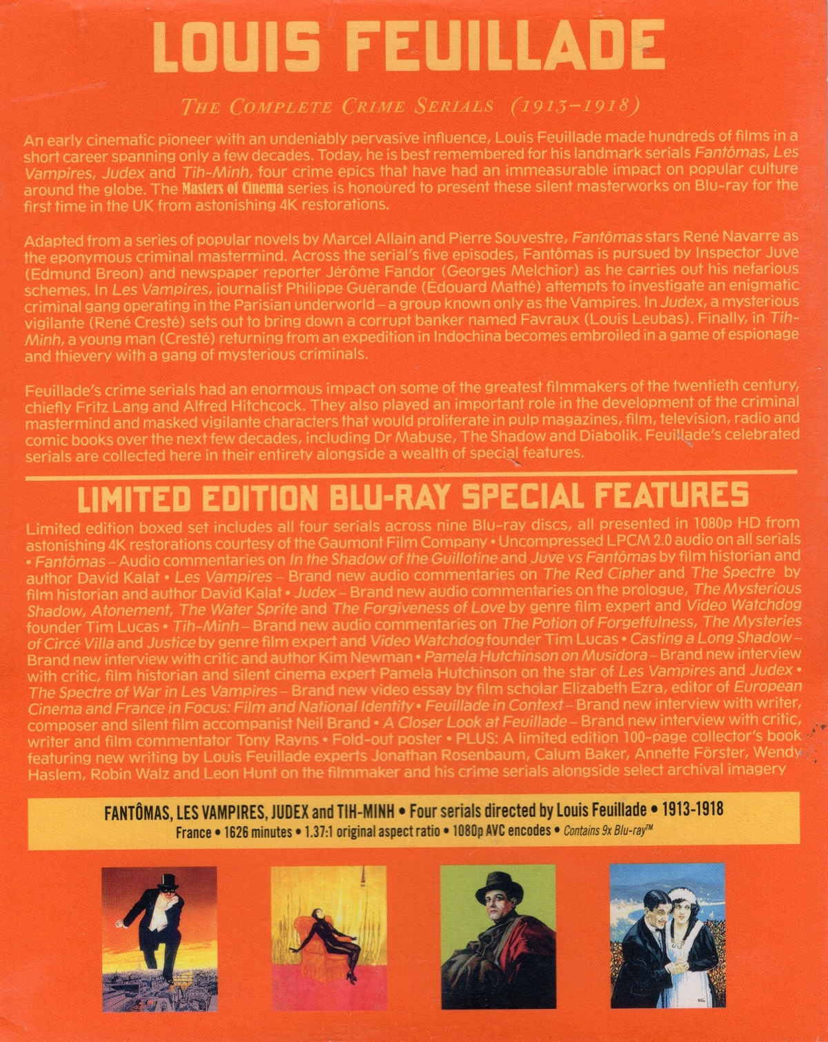 Louis Feuillade : The Complete Crime Serials (1913-1918) (Limited Edition Set) (ej svensk text) (Blu-ray) - 2