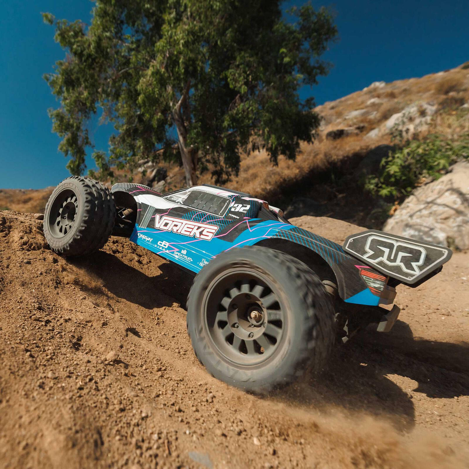Arrma 1/10 VORTEKS MEGA 550 2WD Stadium Truck RTR, Blue - 2