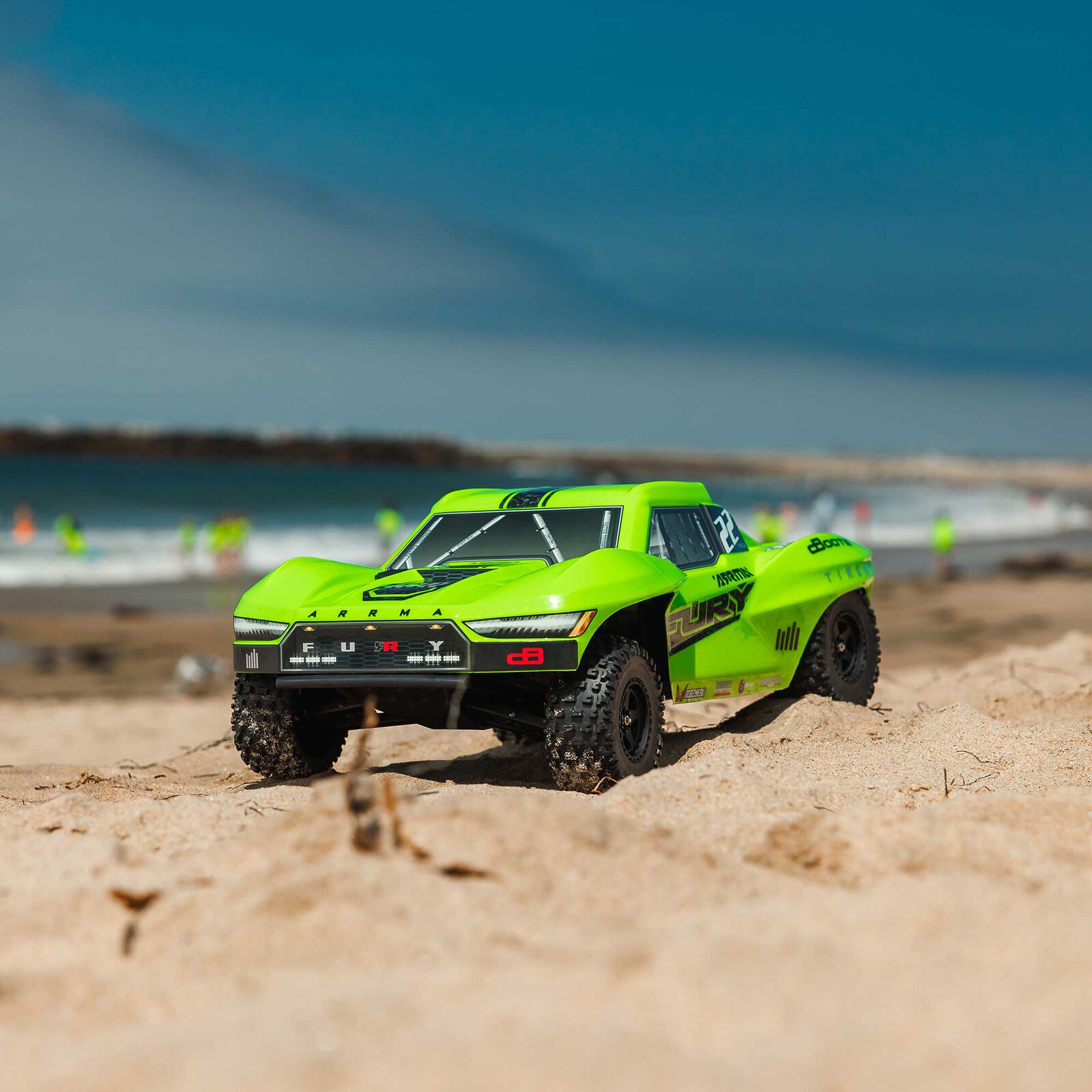 Arrma 1/10 FURY MEGA 550 2WD Short Course Truck RTR, Green - 13