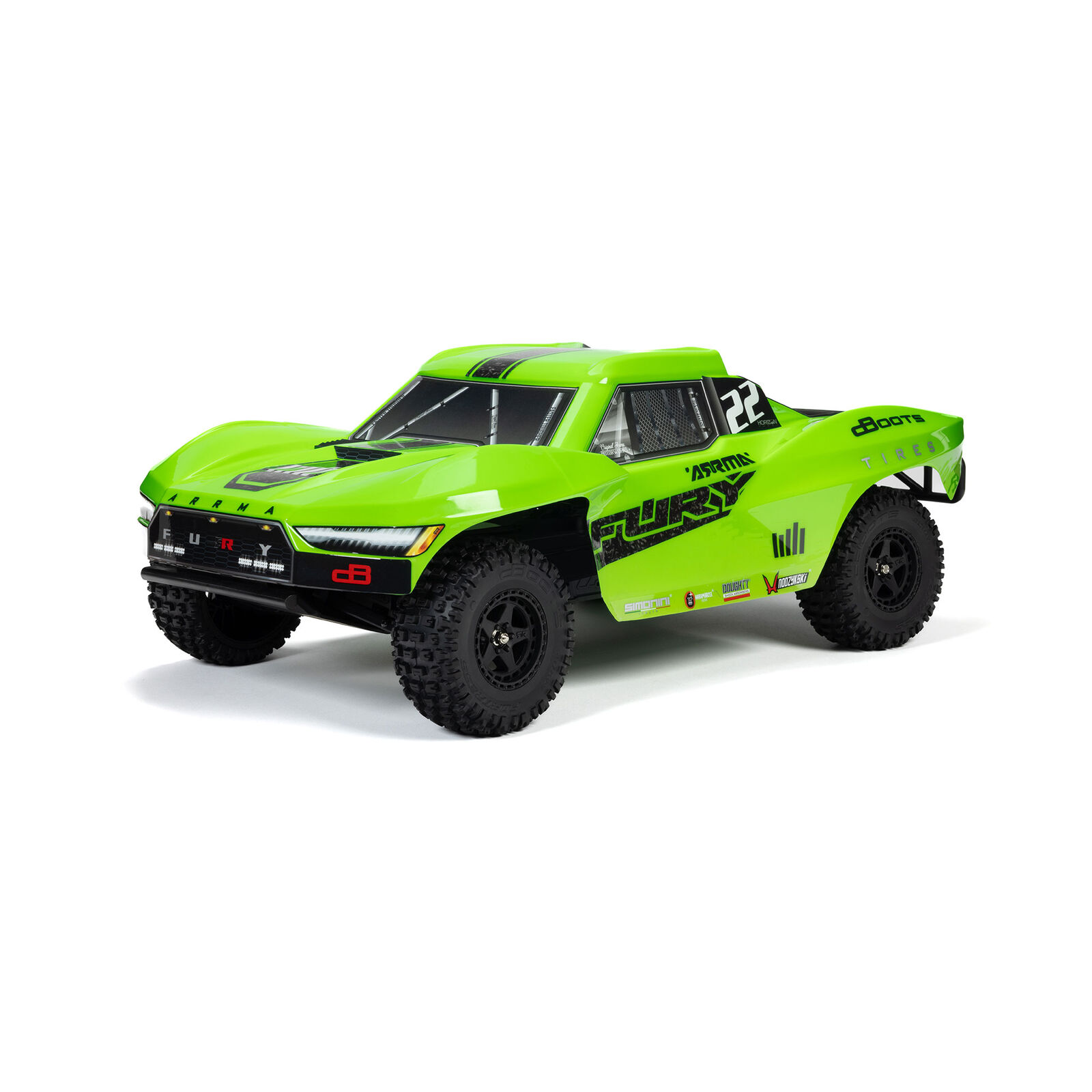 Arrma 1/10 FURY MEGA 550 2WD Short Course Truck RTR, Green