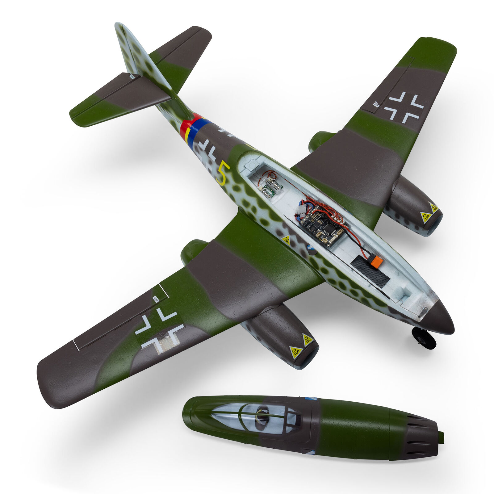 E-Flite UMX Me 262 30mm EDF Jet BNF Basic with AS3X and SAFE Select, 660mm - 23