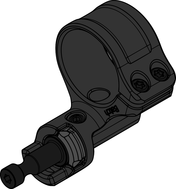 RDM-20225 Ø30 Magnifier Yoke Assembly H57mm/2.25"