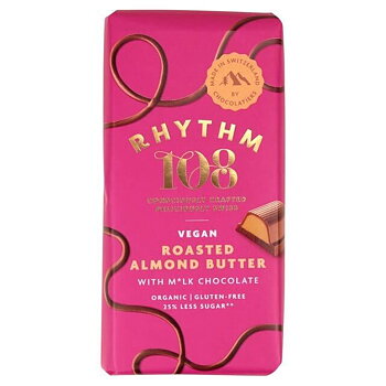 Vegansk mjölkfri chokladkaka med rostad mandel rhythm 108 100g