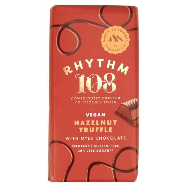 Vegansk mjölkfri chokladkaka med hasselnöt rgythm 108 100g
