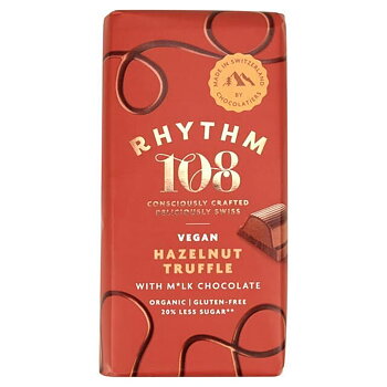 Vegansk mjölkfri chokladkaka med hasselnöt rgythm 108 100g
