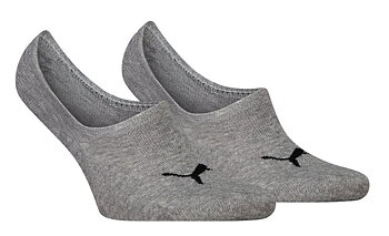 2-Pack Puma Footie High Cut Grå