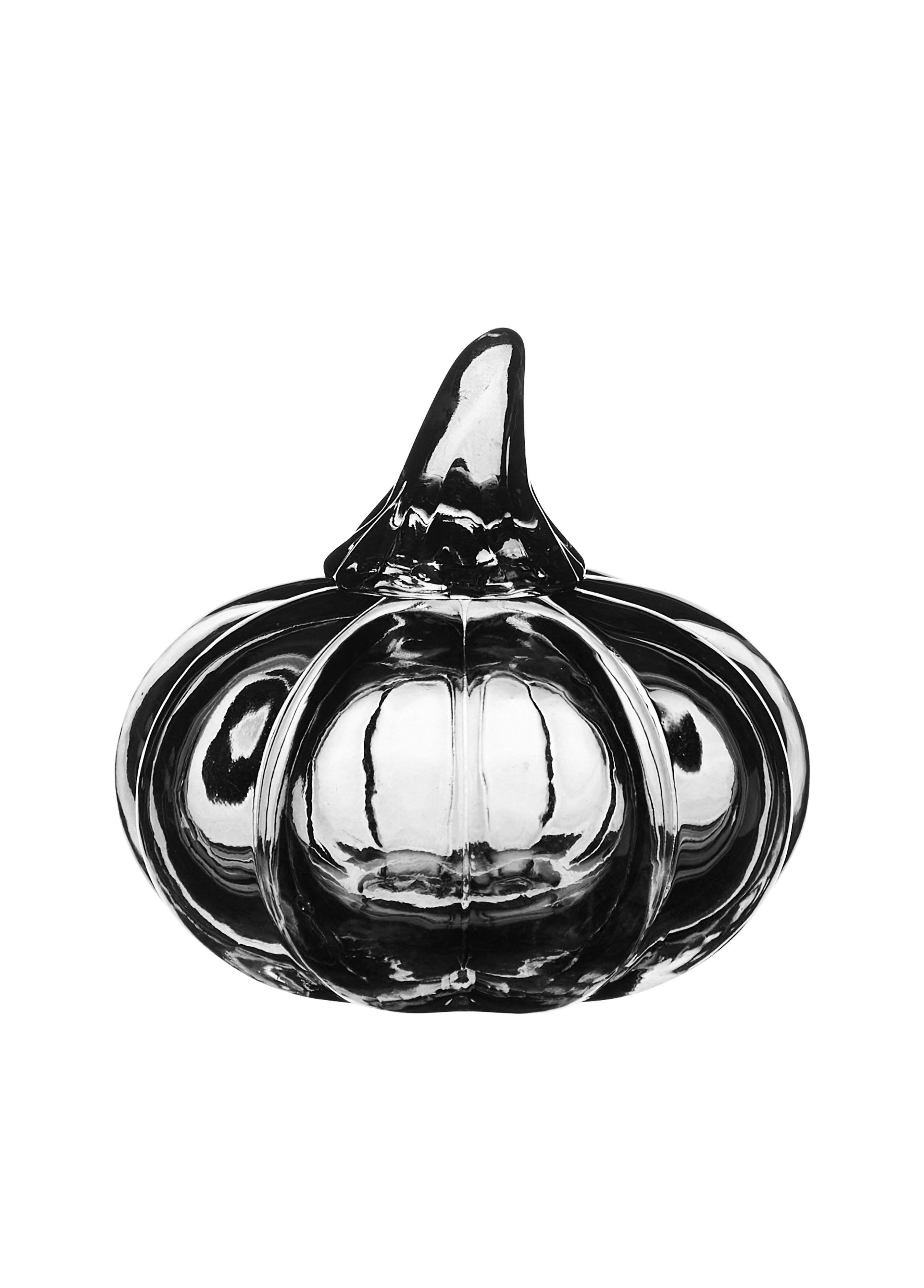 Pumpkin Glass Round Low - 11x11 cm - Clear/Smoke - 3