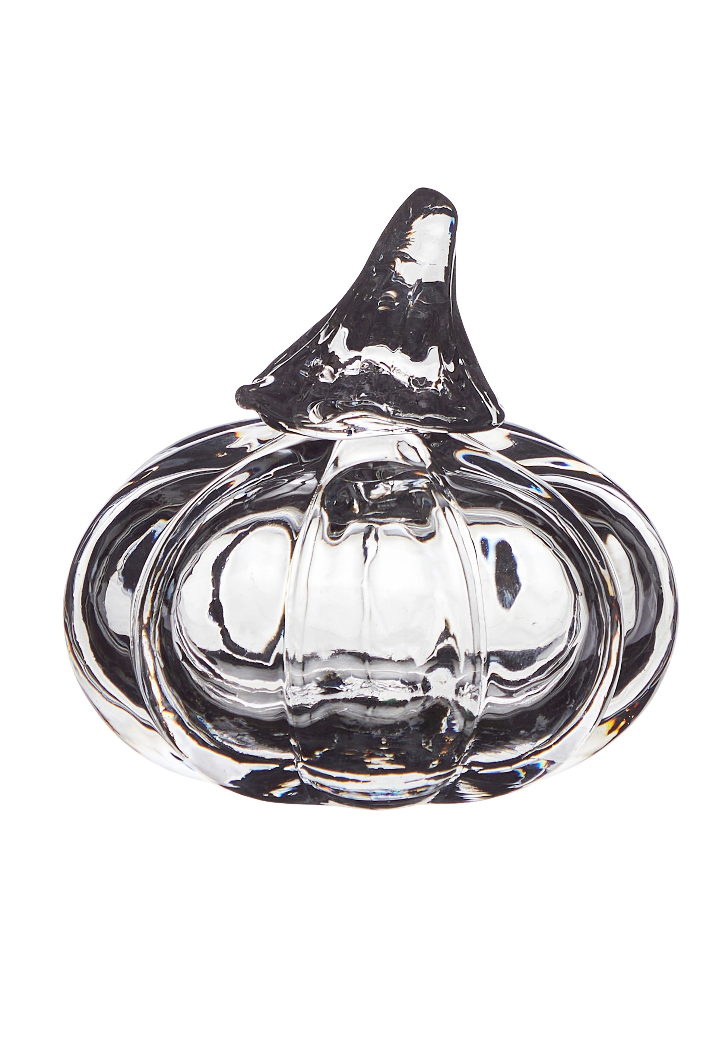 Pumpkin Glass Round Low - 11x11 cm - Clear/Smoke - 2