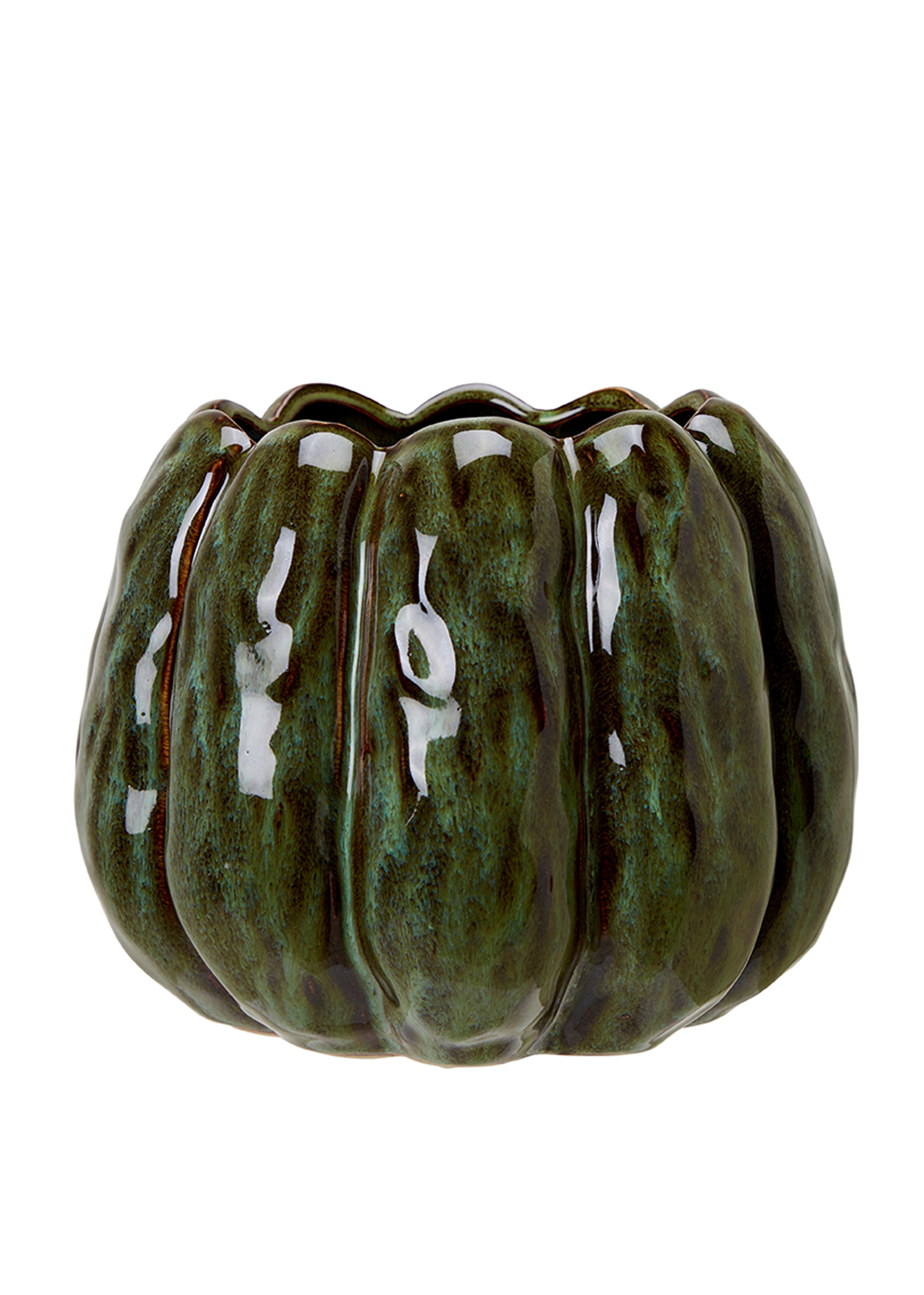 Pot Pumpkin Green Speckled Ceramic/Stoneware - 18x15 cm - 2