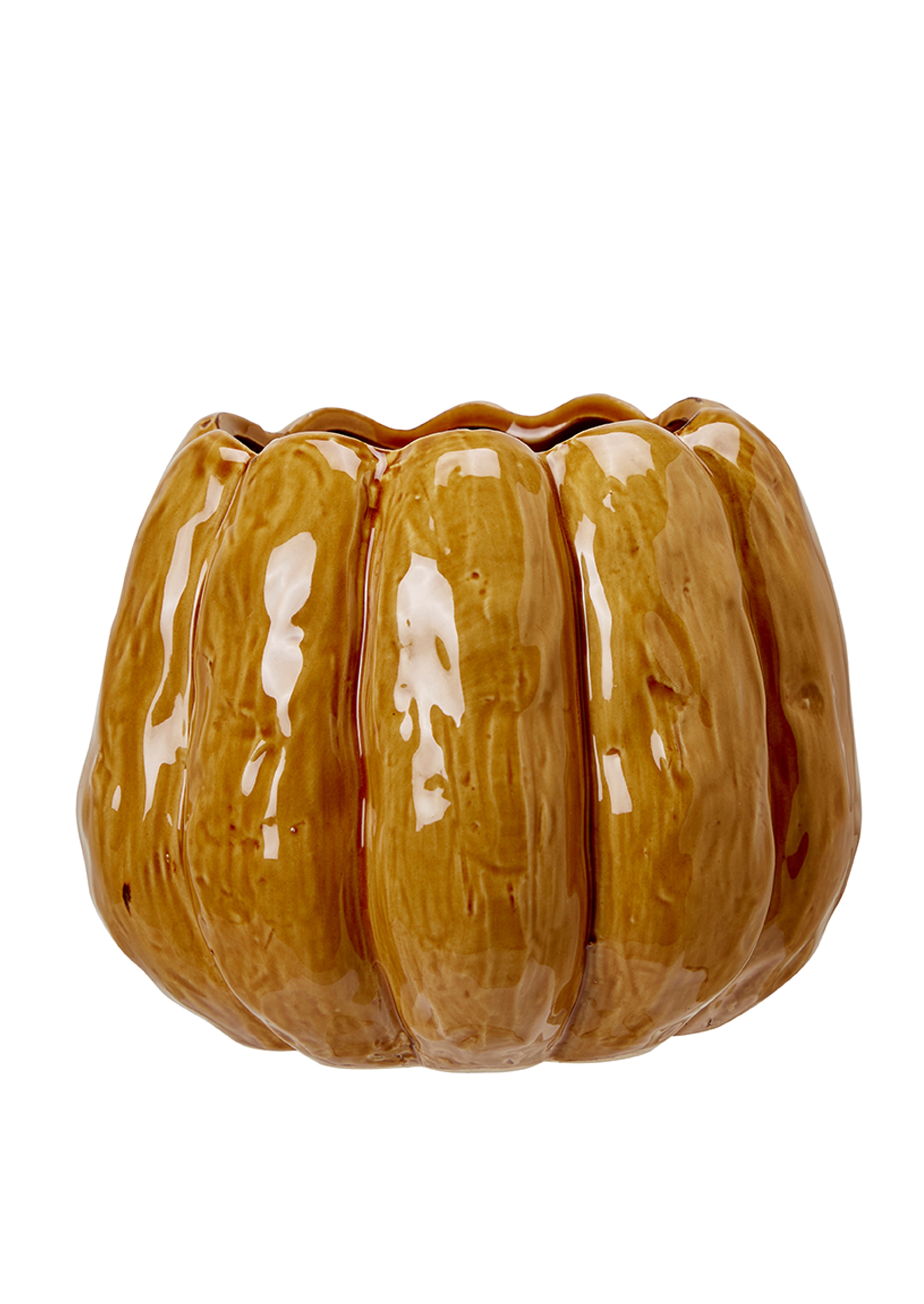 Kruka Pumpa Orange/Melerad Keramik/Stengods - 18x15 cm - 2