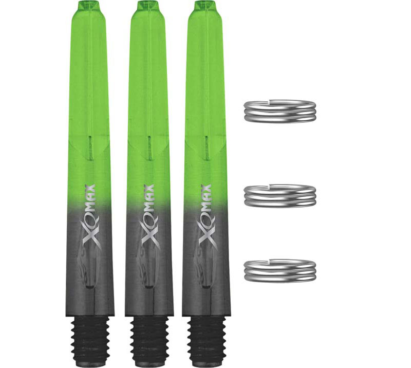 XQ Max PVC Gradient Korta med ring Svarta & Gröna 35mm
