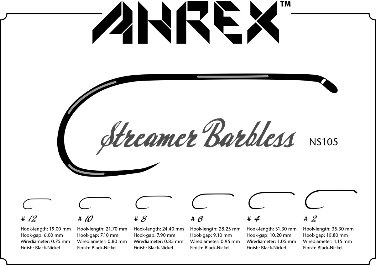 Ahrex NS105 Streamer Barbless - 2
