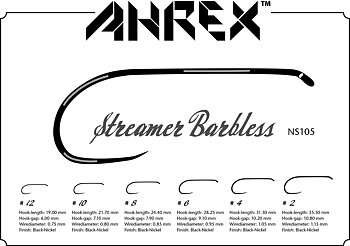 Ahrex NS105 Streamer Barbless