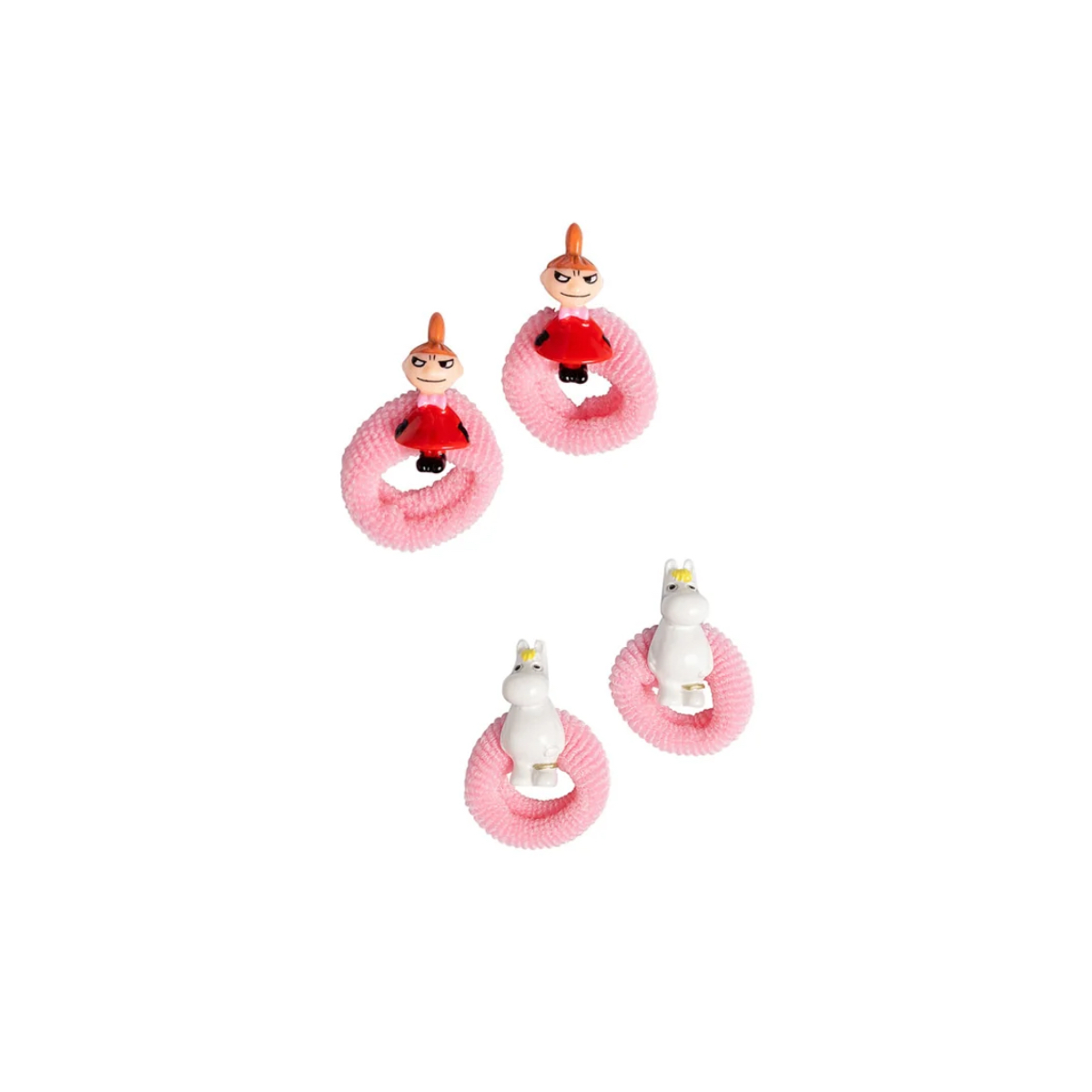 Mumin Hårsnoddar 4-Pack - Lilla My & Snorkfröken