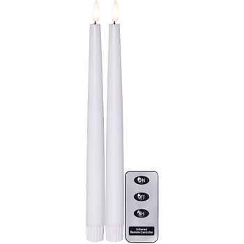 LED Antikljus Flamme Slim Vita 2-pack 