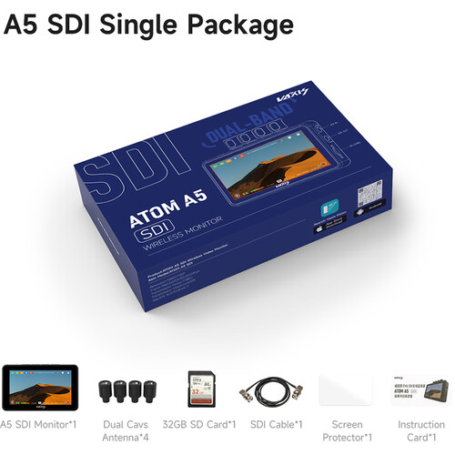 Vaxis Atom A5 5.5" Wireless RX/TX SDI/HDMI Monitor - 8