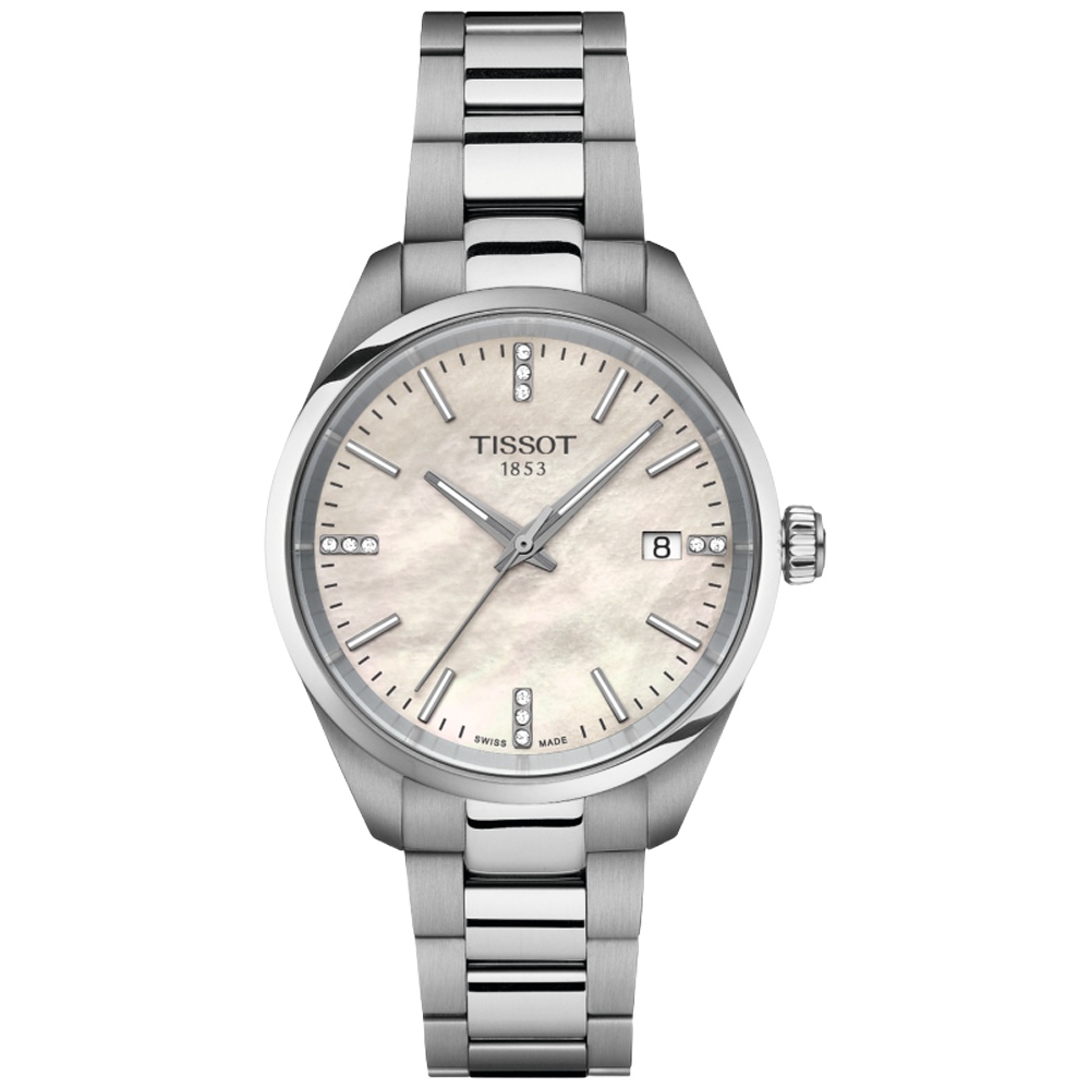 T150.210.11.116.00 Tissot PR 100  34 pärlemor med diamant index