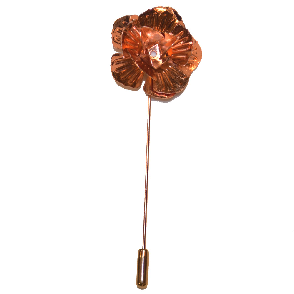 Kavajnål Koppar ros - 2