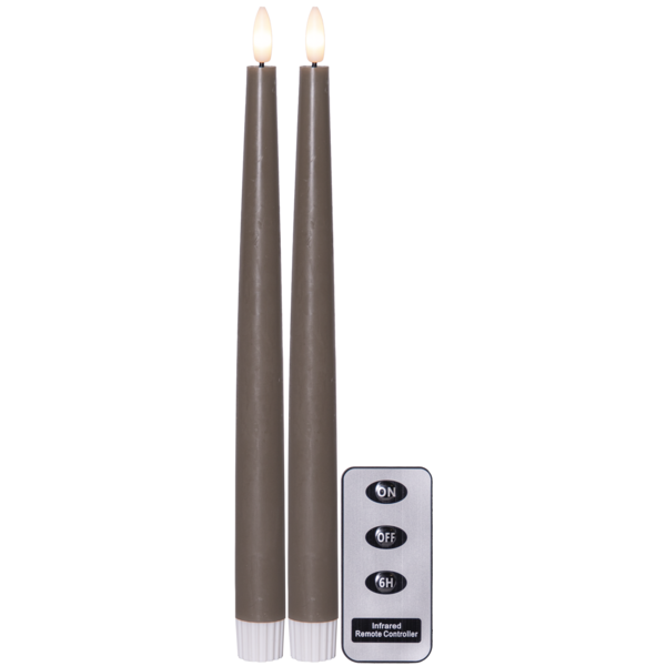 LED Antikljus Flamme Slim Mullvad 2-pack 