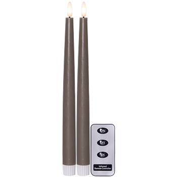 LED Antikljus Flamme Slim Mullvad 2-pack 