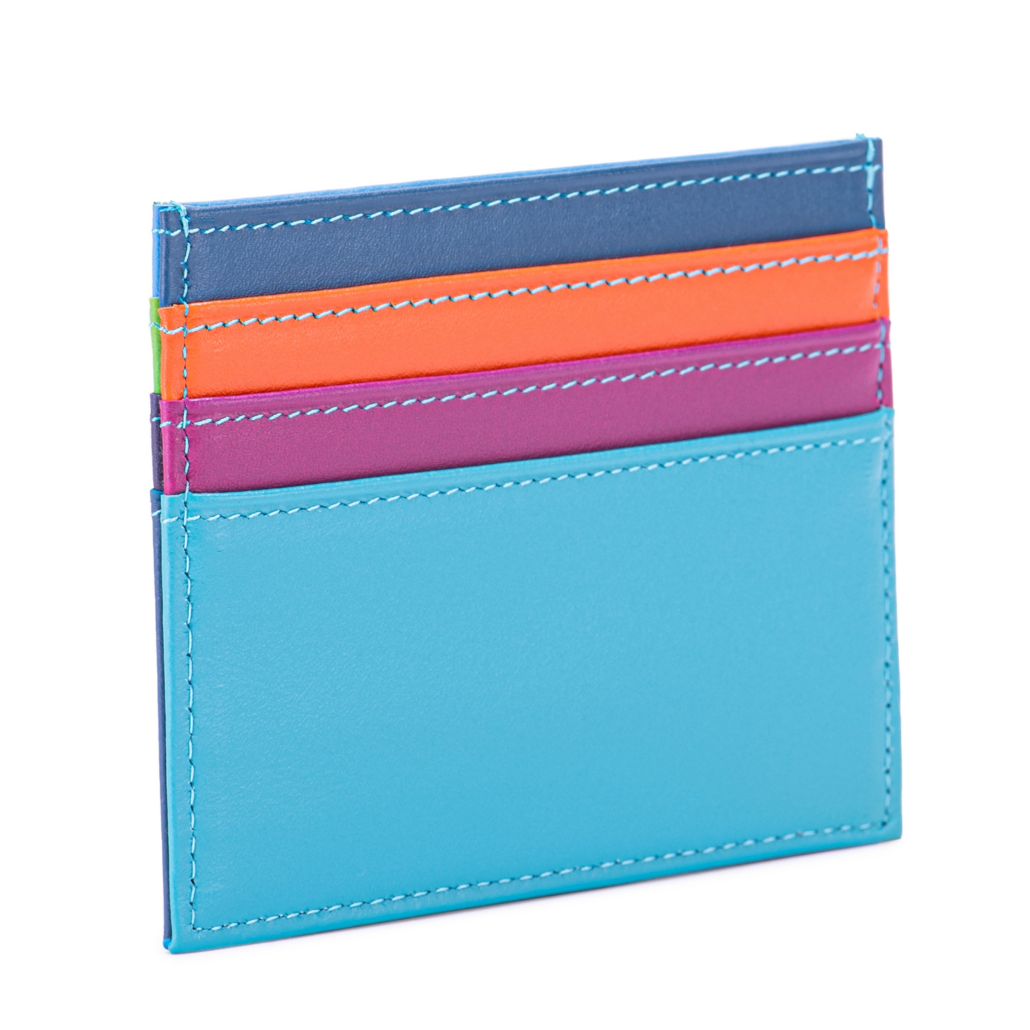 Credit Card Wallet Leather Turqouise Orange MyWalit  Old Town Stockholm  - 2