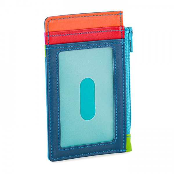 Credit Card Holder Turqouise Green Leather Mywalit - 2