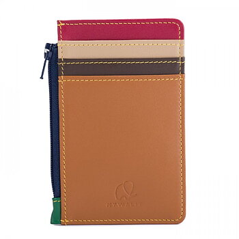 Credit Card Holder Brown Green Leather Mywalit