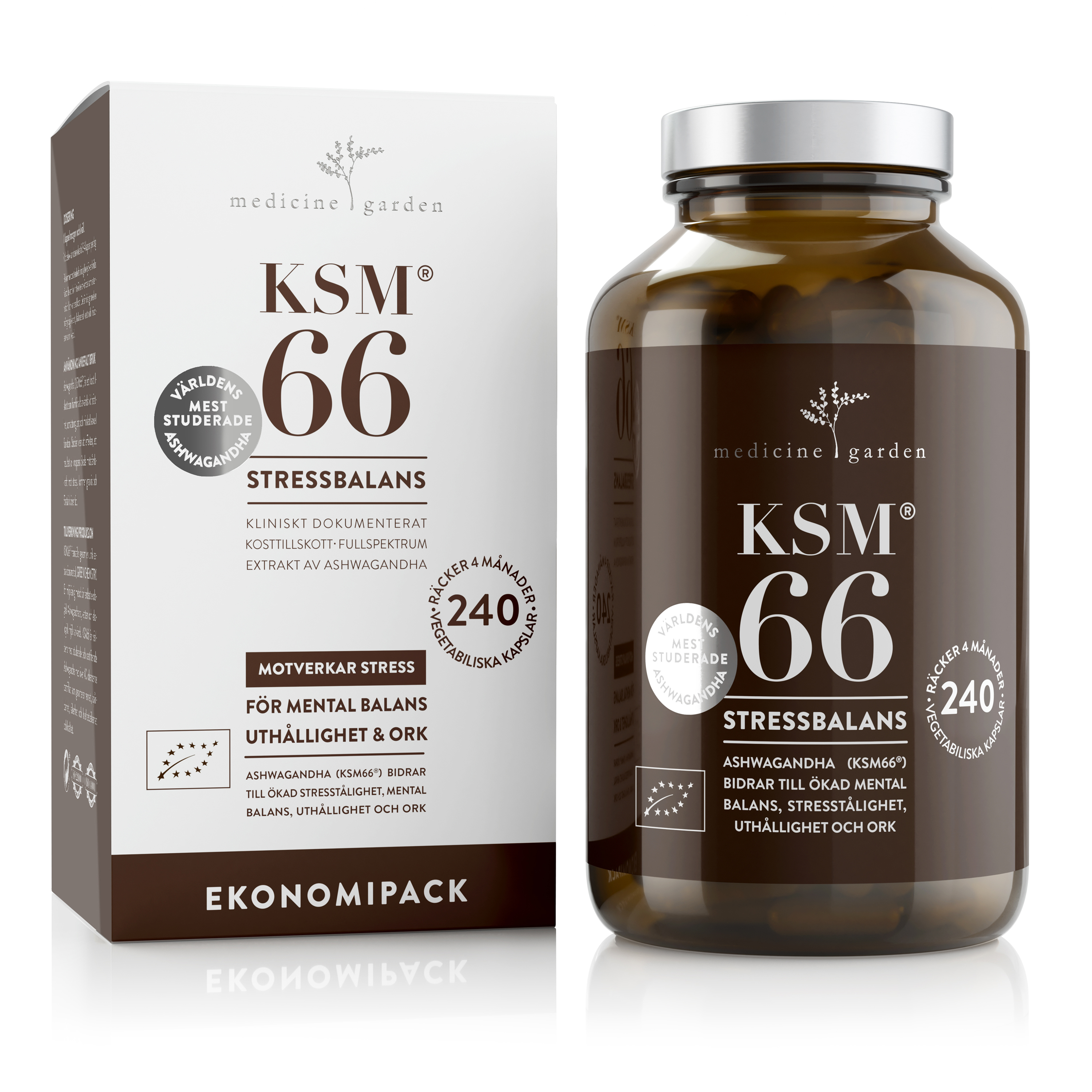 KSM66 Ashwagandha 240 kapslar Ekonomipack