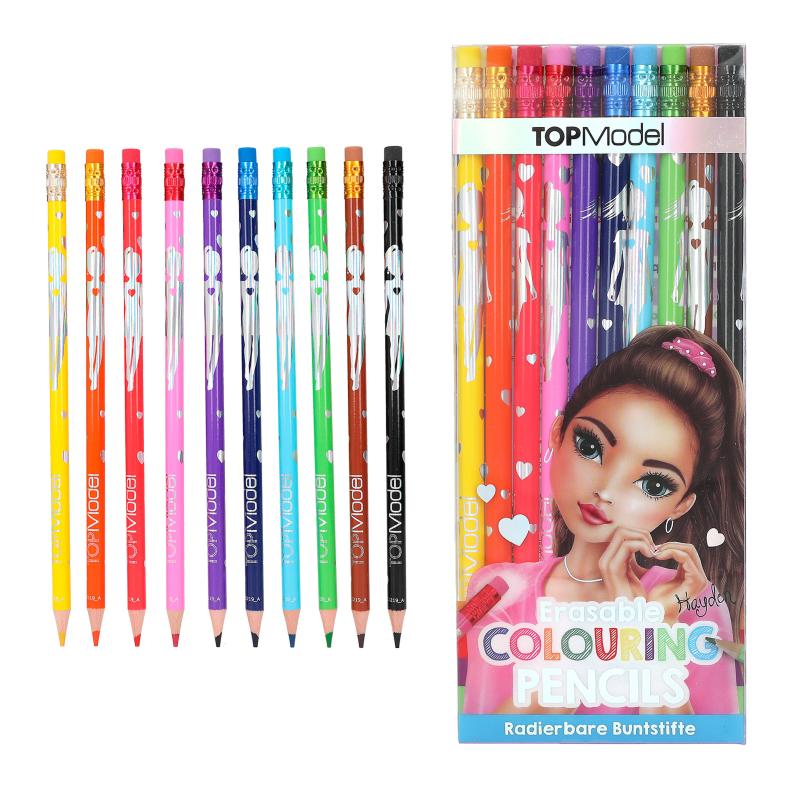 TOPModel Färgpennor med Suddgummi 10-Pack - 3