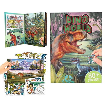 Dino World Pysselbok med Puffy Stickers