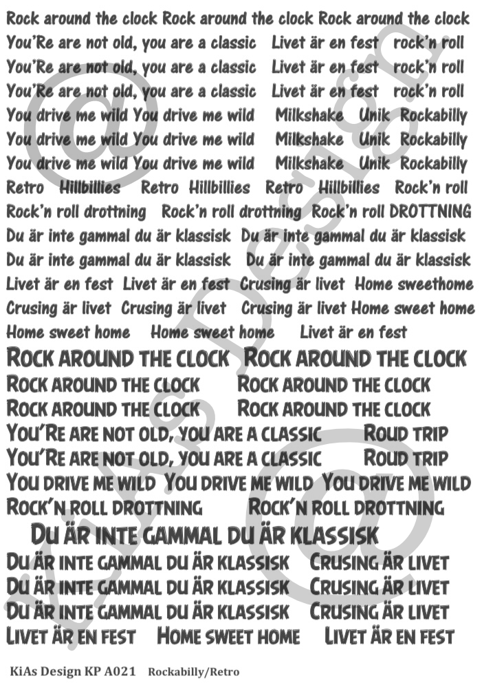 KD KP A021-Text Rockabilly/Retro