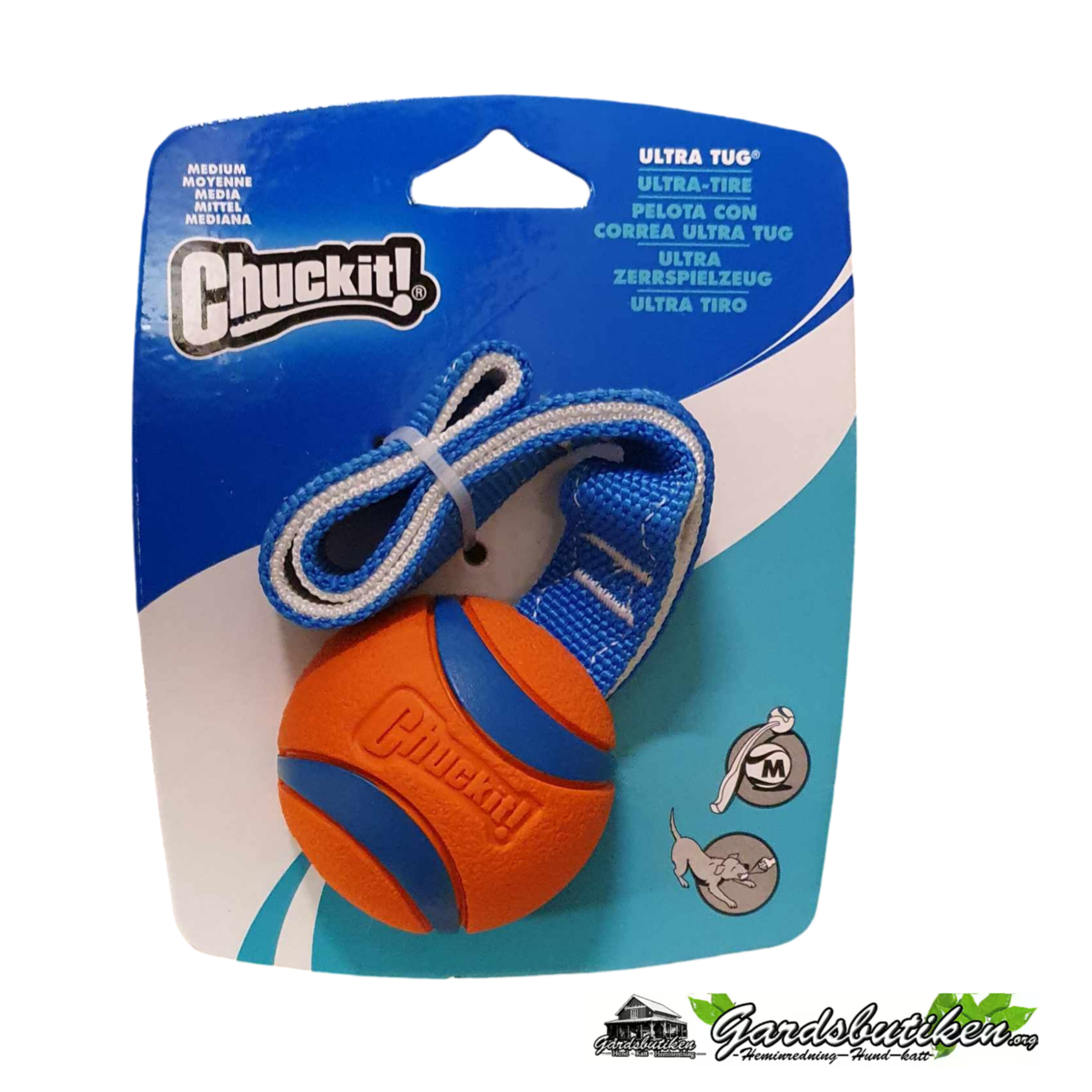  Chuckit Ultra Boll på rep Orange/Blå  (Medium)