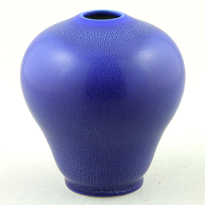 Kjell Bolinder (1999) Unique Blue Haresfur Vase 11 cm