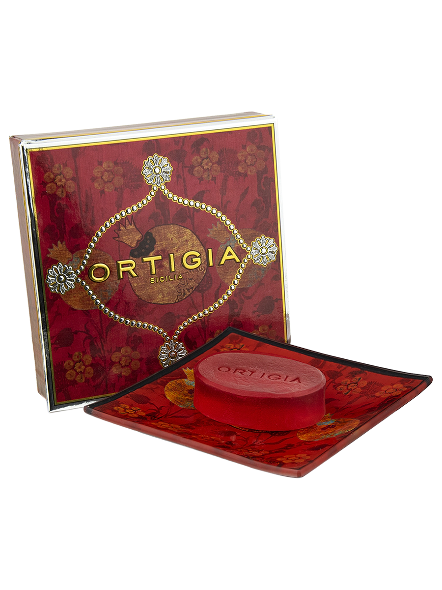 ORTIGIA Melograno Glass Plate And Soap