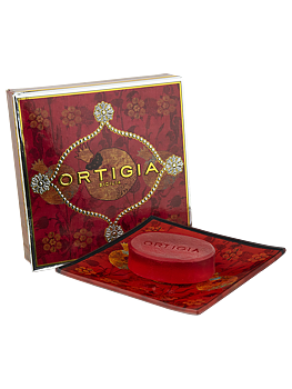 ORTIGIA Melograno Glass Plate And Soap