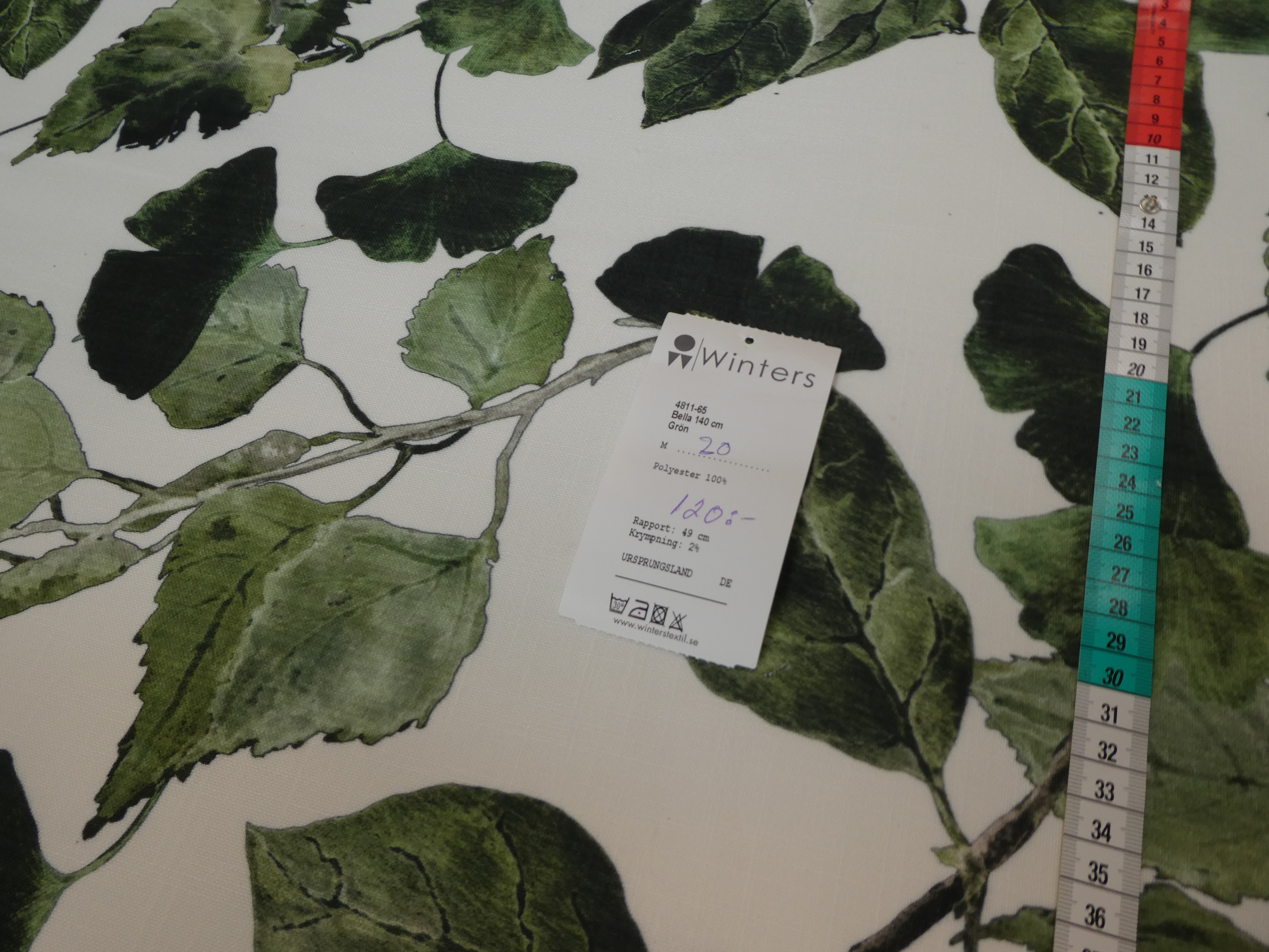 Bella ljus botten med gröna blad 