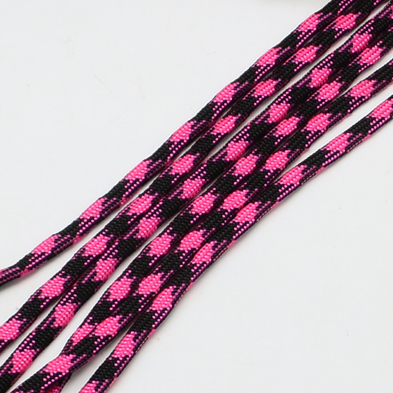 Paracord svart/rosa 5 meter - 2