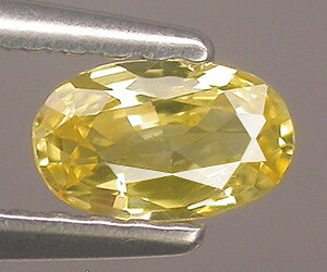 Gul safir, oval form, 0.31 ct vikt naturlig gul safir ädelsten