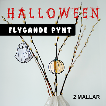 Halloweenpyssel - Spöke & Pumpa som flyger