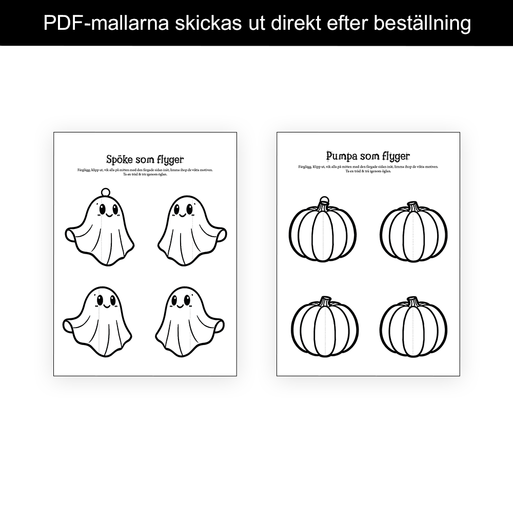 Halloweenpyssel - Spöke & Pumpa som flyger - 3