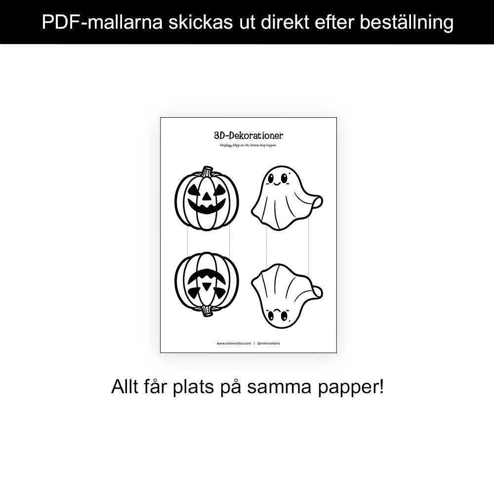 Halloweenpyssel - Pynt i 3D - 4