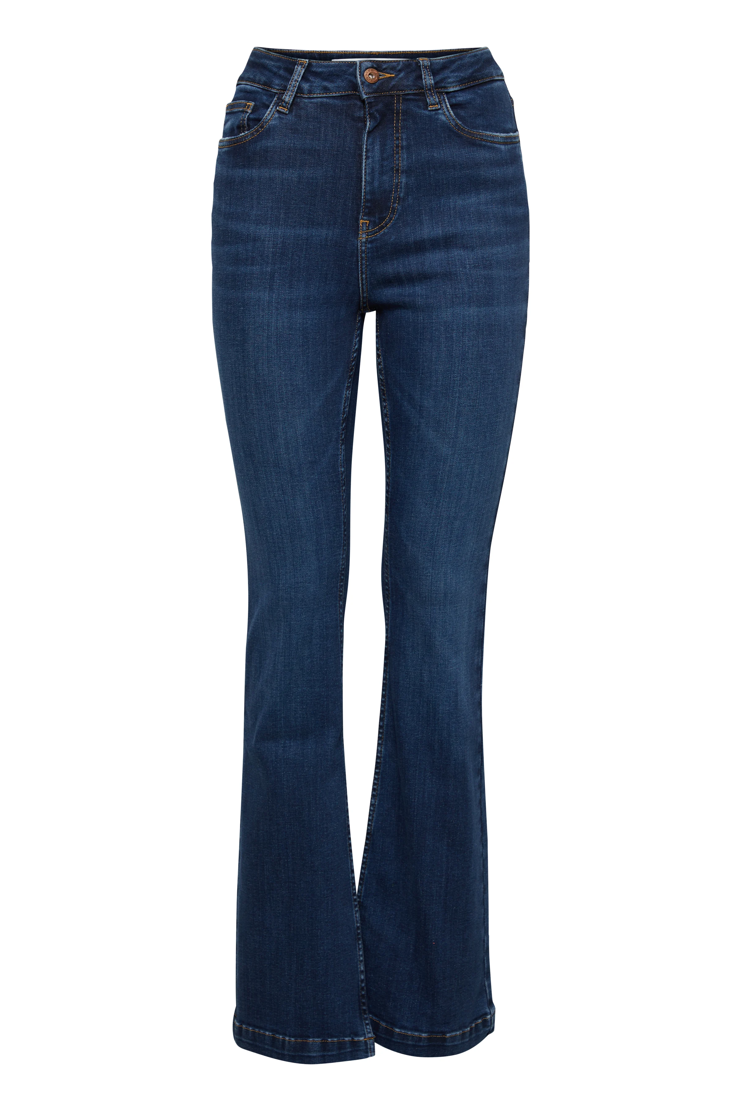 PZBECCA UHW Bootcut Leg  Dark Blue Denim Jeans