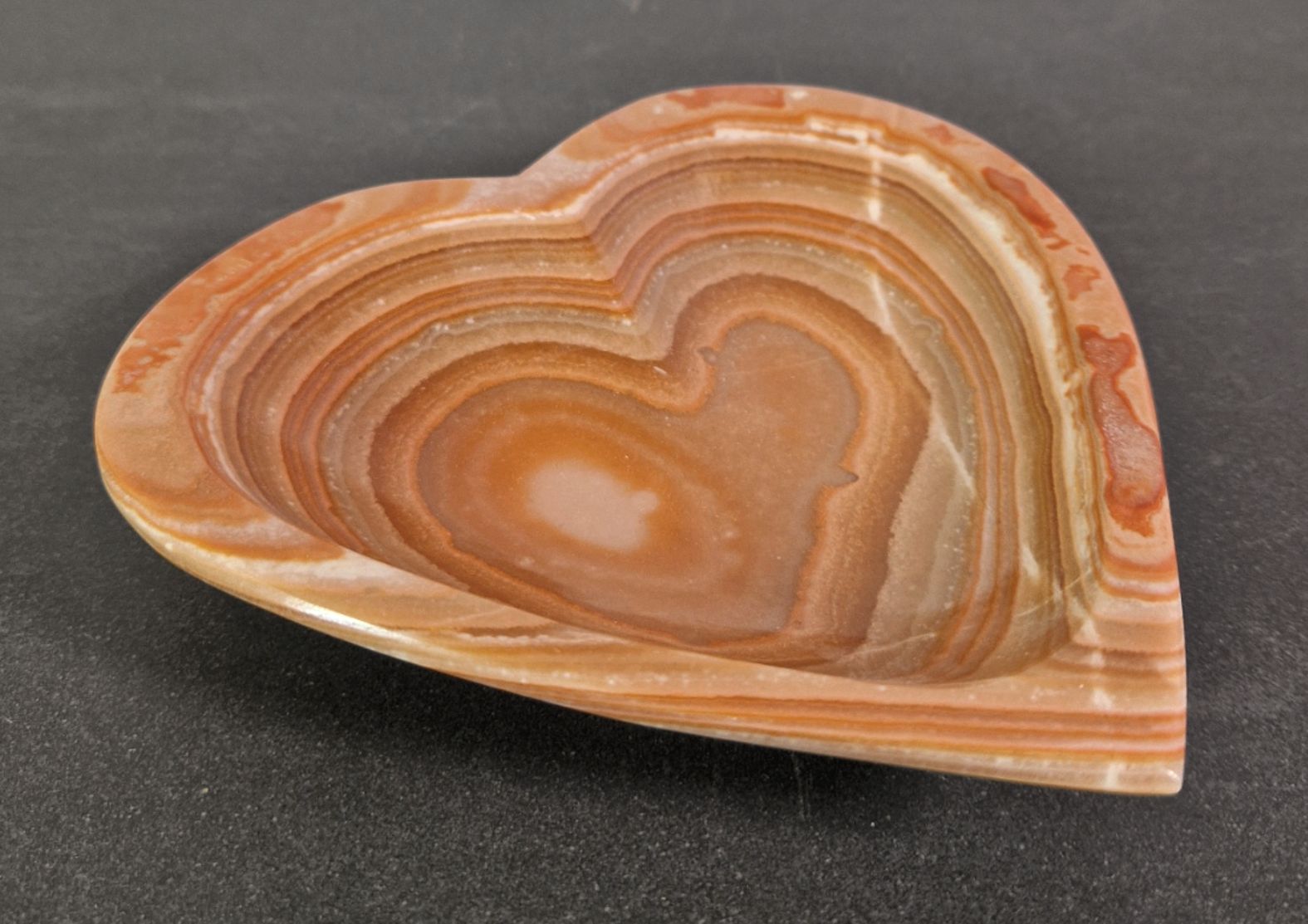Onyx Skål, Hjärta - Orange/Brun - 2