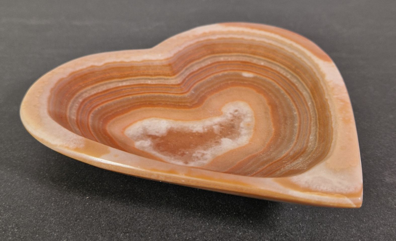 Onyx Skål, Hjärta - Orange/Brun - 4