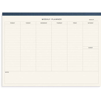Perforerat block Weekly planne