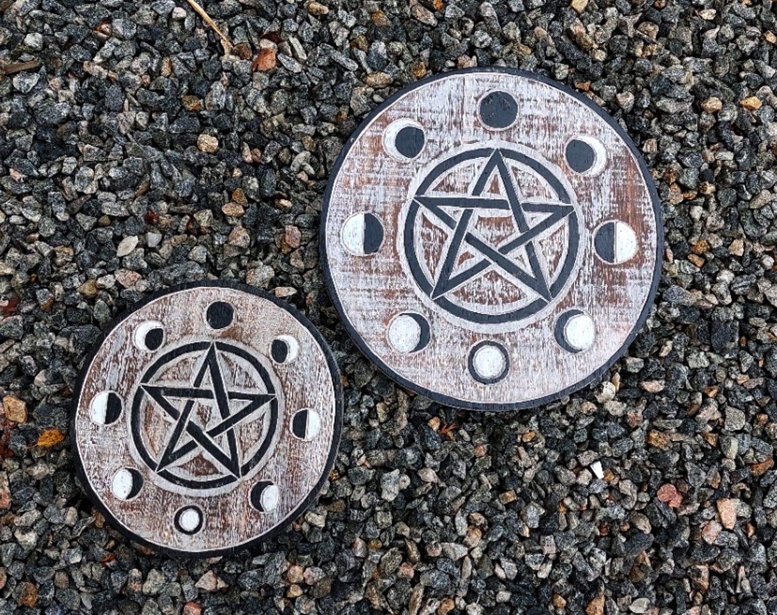 Pentagram med Månfaser  - Väggdekoration