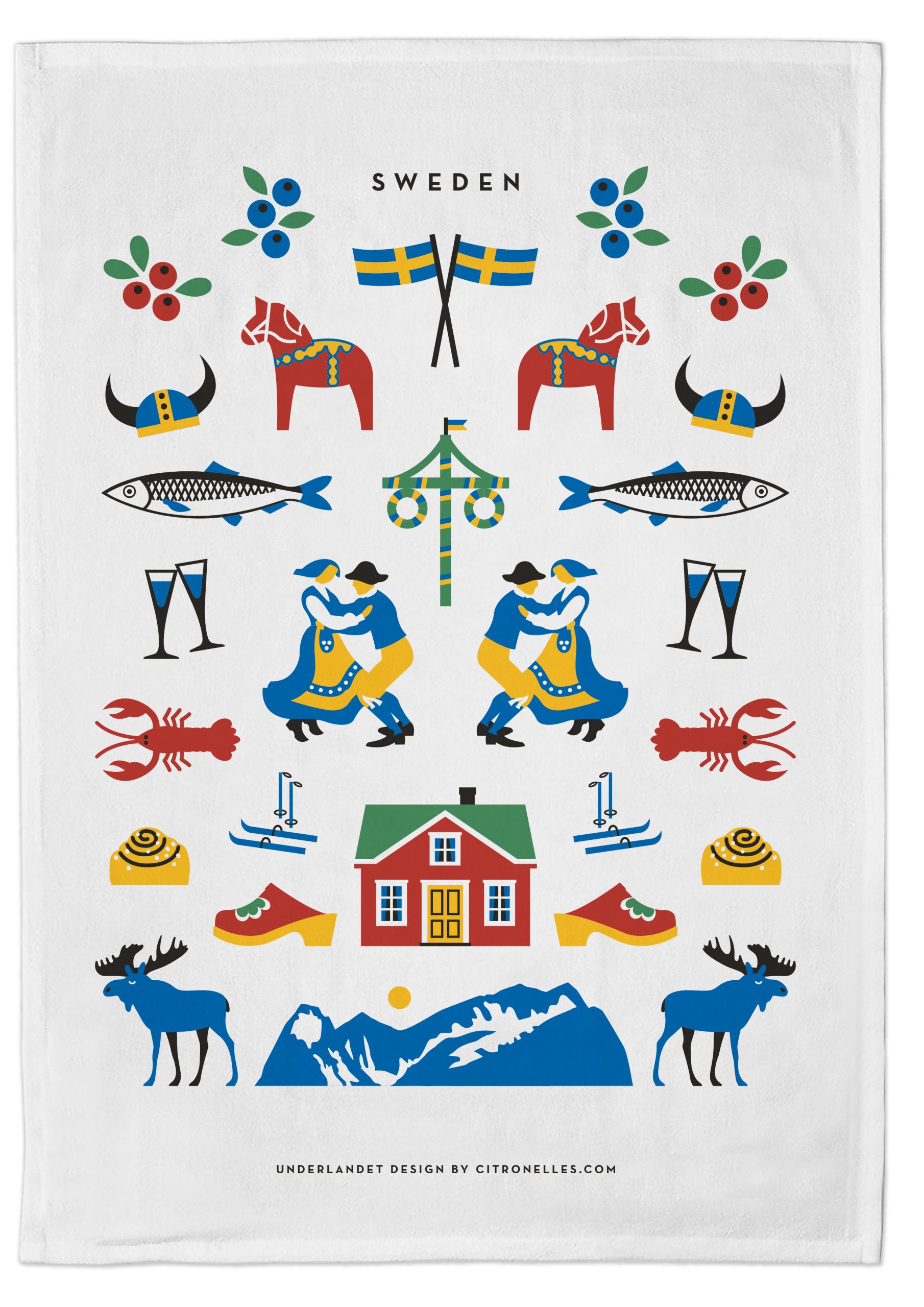 Tea towel Swedish Traditions