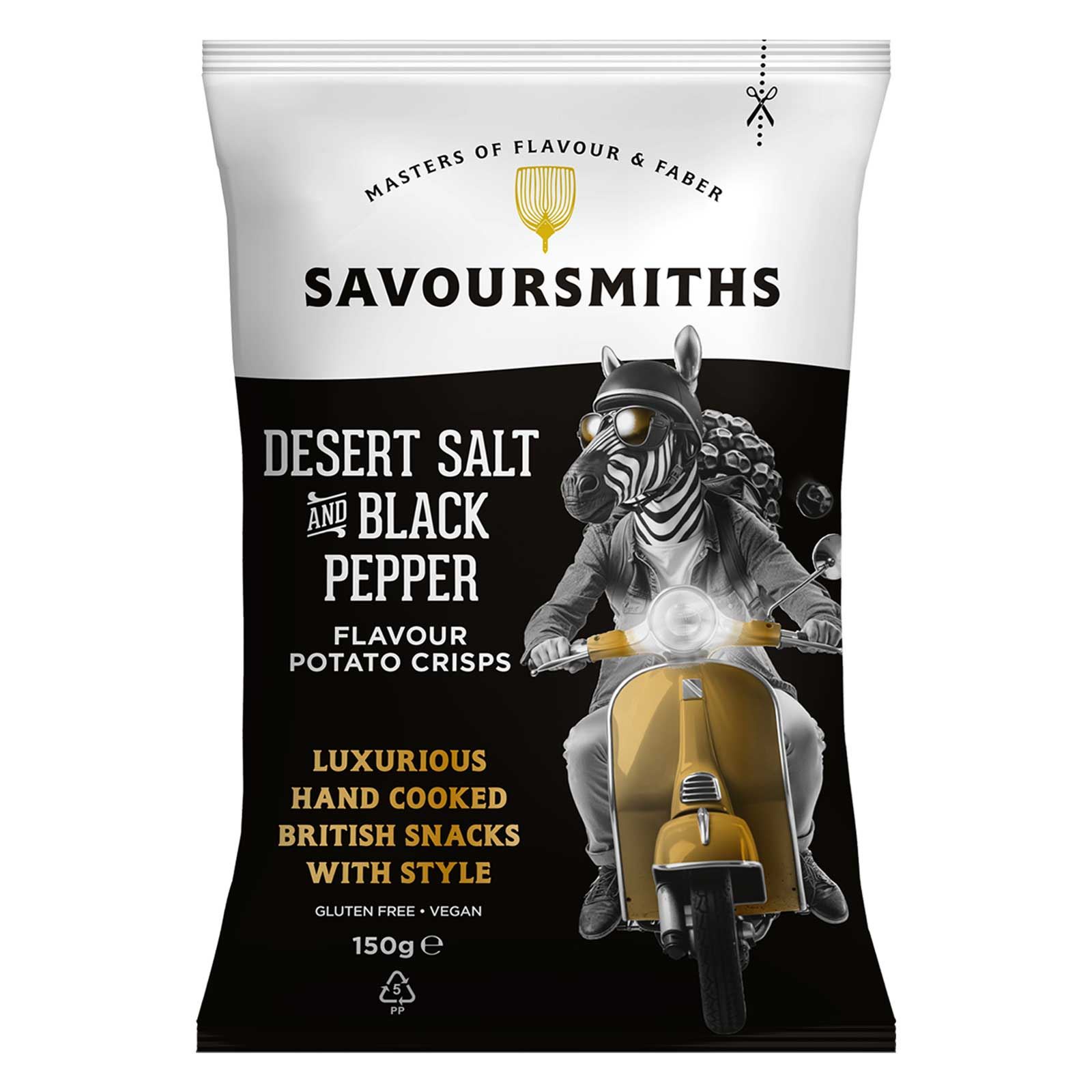 Potatischips Black Pepper 150g Savour